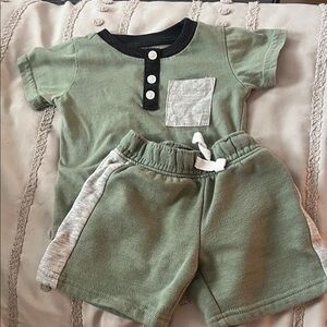 Marshalls Green and Black Kids Matching Set